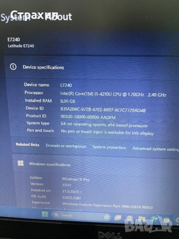 Dell e7240, снимка 4 - Лаптопи за работа - 42391900