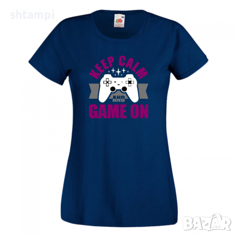 Дамска тениска Keep Calm And Game On, снимка 10 - Тениски - 36191522