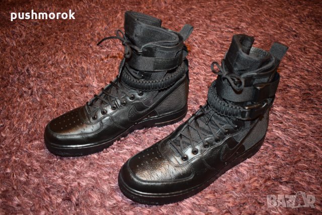 Nike SF-Air Force1 Triple Black 46 номер, снимка 3 - Маратонки - 36005071