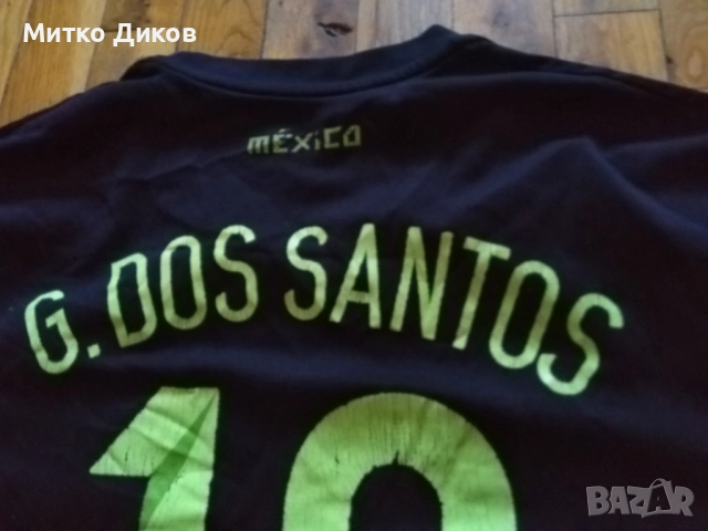 Мексико футбола тениска №10 Джовани Дос Сантос размер Л реален, снимка 8 - Футбол - 51771156