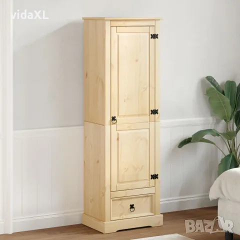 vidaXL Гардероб "Corona" 55x38x170 см бор масив, снимка 3 - Гардероби - 56147451