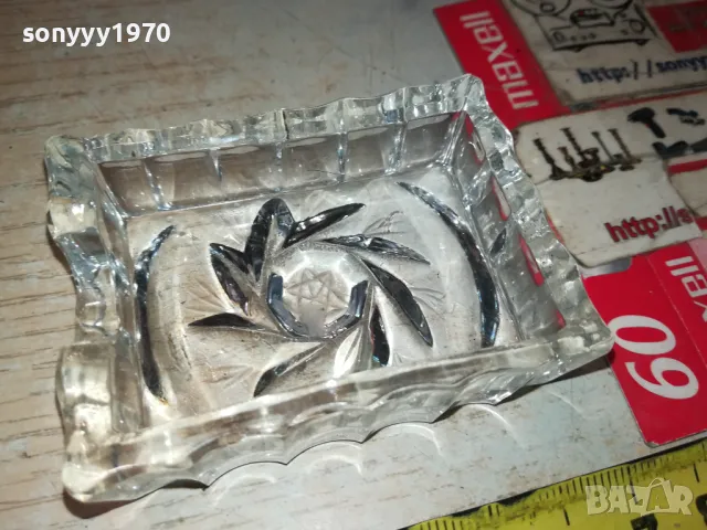 МАЛЪК СТЪКЛЕН ПЕПЕЛНИК 1405251108, снимка 3 - Антикварни и старинни предмети - 50282058