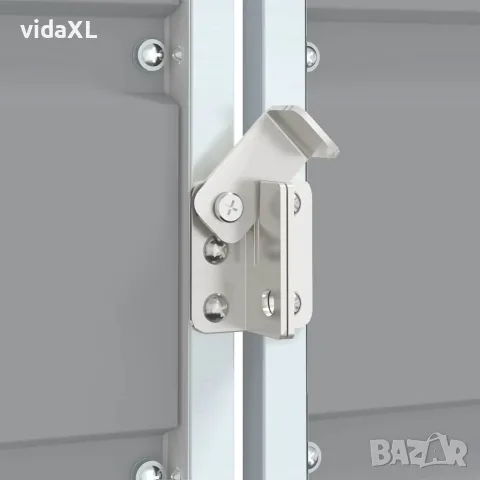 vidaXL Навес за 2 коша на колела, сив, 144x81x113 см, стомана, снимка 9 - Кошове за боклук и контейнери - 56147463