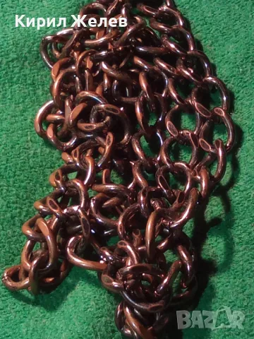 ЗДРАВ ПОМЕДНЕН ЛАНЕЦ ВЕРИЖКА КОЛИЕ от БЛАГОРОДНА СТОМАНА ВИНТИДЖ ПЛЕТКА 47320, снимка 13 - Колиета, медальони, синджири - 47296122