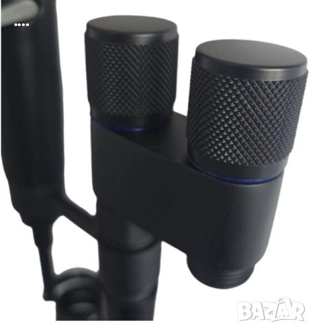 Смесител душ WC и биде coshop, двоен, с гъвкав спираловиден маркуч 1,2m, черен мат, снимка 4 - Други - 52795111