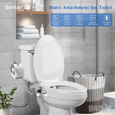 Неелектрическа приставка за тоалетна седалка за биде с контрол на налягането и филтри, снимка 7 - Други стоки за дома - 48852439