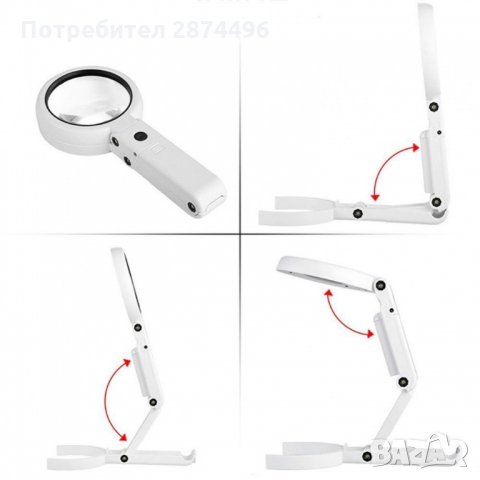 2786 Ръчна лупа, сгъваема за настолно ползване , снимка 6 - Други инструменти - 35832939