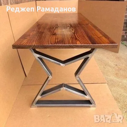 Маси и пейки от масив с метални крака , снимка 10 - Градински мебели, декорация  - 49637116