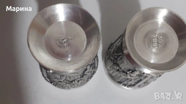 Комплект за вино и ракия от калай Antik*Vintage #93 1, снимка 11 - Антикварни и старинни предмети - 53821725