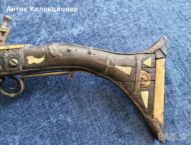 Стара балканска кремъчна пушка Шишане. 18 век., снимка 4 - Антикварни и старинни предмети - 56299886