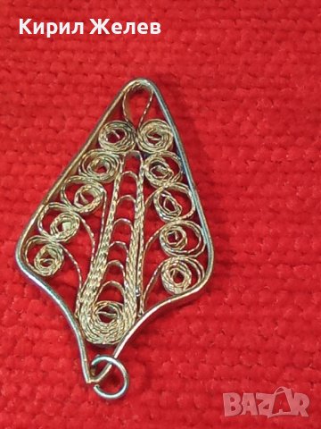 СТАРО ГРАДСКО БИЖУ ПЕНДАНТ СРЕБЪРНА ФИЛИГРАННА ВИСУЛКА МЕДАЛЬОН ВИСОКА ПРОБА СРЕБРО 8282, снимка 3 - Антикварни и старинни предмети - 30330906