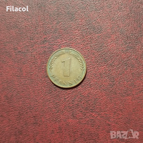 Германия 1 пфениг 1950 година МД 'D' - Мюнхен