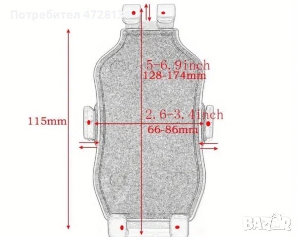 Поставка за телефон на мотор, снимка 3 - Селфи стикове, аксесоари - 53353220
