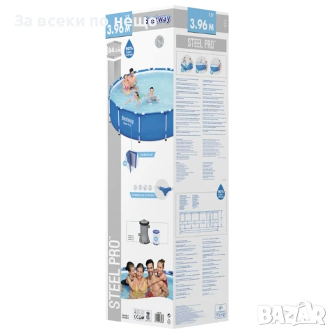 Bestway Steel Pro Басейн с рамка 396x84 см Код P1072, снимка 5 - Басейни и аксесоари - 51425677
