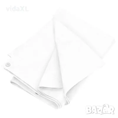 vidaXL Брезент, 180 г/м², 3x5 м, бял, HDPE（SKU:151580）, снимка 3 - Други - 49286533