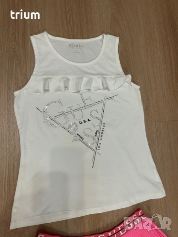 Комплект за момиче, пола и потник Guess, 16г., снимка 2 - Комплекти - 52769688
