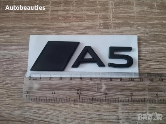 черен гланц емблема Audi A5 нов стил, снимка 2 - Аксесоари и консумативи - 51168293