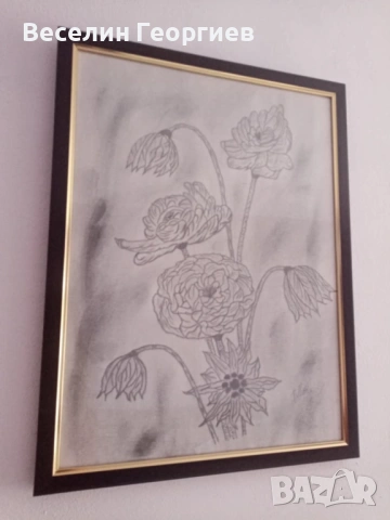 Картина "Цветя", снимка 2 - Картини - 53364570