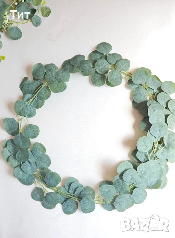 Дълги венци изкуствена зеленина, снимка 3 - Изкуствени цветя - 53126855