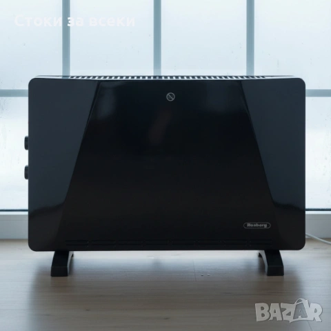 Конвекторен отоплител Rosberg – 2500W, 3 степени, защита от прегряване (бял или черен), снимка 5 - Отоплителни печки - 53238440