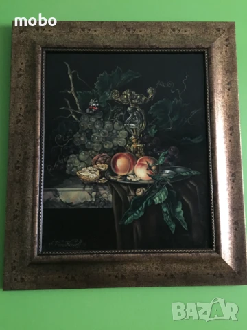 Картина „ натюрморт“ , техника маслени бои/платно/с оригинален подпис на художника