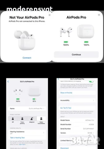 Airpods Pro 2 Air Pods Pro 2nd Generation Type C ANC, снимка 5 - Безжични слушалки - 56183549