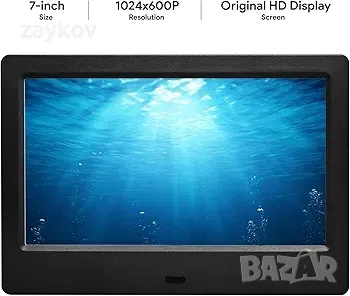 7-инчова цифрова фоторамка, с USB или SD за възпроизвеждане на снимки

, снимка 4 - Стойки, 3D очила, аксесоари - 48632657