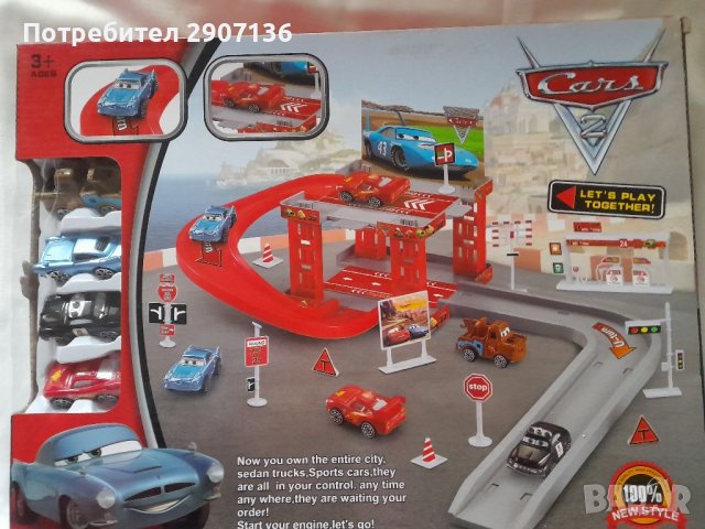 Гараж -  Писта на МАКУИНИТЕ с 4 коли,на 2 етажа,знаци, бензиностанция , снимка 5 - Коли, камиони, мотори, писти - 31153852