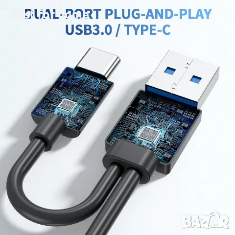 Външно Blu-ray устройство, преносим Blu-ray плейър и записвачка за CD/DVD – USB 3.0 и Type-C четец , снимка 5 - Друга електроника - 56211258