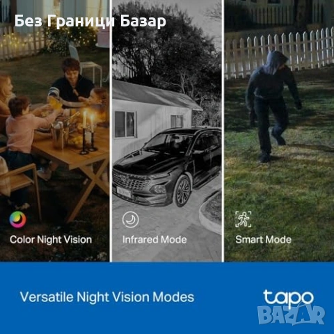 Нова Tapo 2K 3MP Dual Lens външна охранителна камера Alexa охрана дом, снимка 8 - IP камери - 53009261