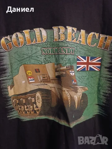 Тениска Gold Beach Nirmandy1944, снимка 3 - Тениски - 55772073