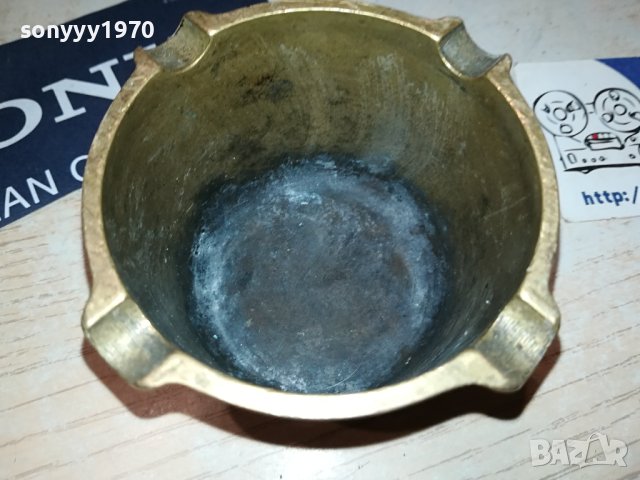 мед месингов пепелник 9х5см 2906231253, снимка 9 - Антикварни и старинни предмети - 41393031