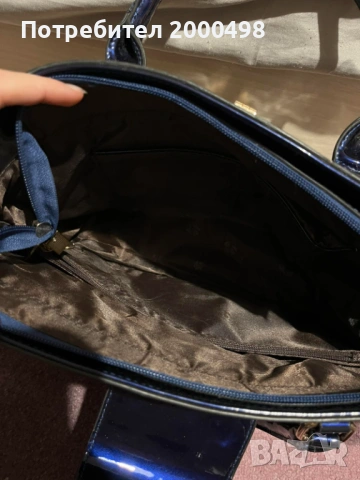 Тъмно синя дамска чанта, снимка 4 - Чанти - 53817765