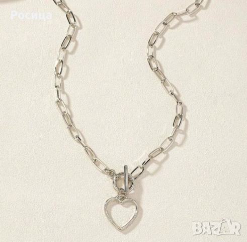 Дамско колие сребристо , снимка 4 - Колиета, медальони, синджири - 51531307