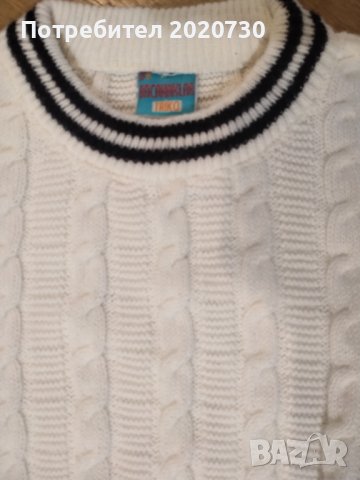 Пуловер унисекс фабрично плетиво бял , снимка 1 - Пуловери - 44293450