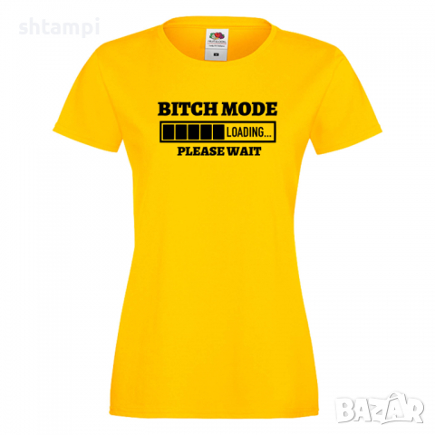 Дамска тениска Bitch Mode Loading,Loading,Please wait,батерия,Изненада,Подарък.Зареждане, снимка 7 - Тениски - 36420059