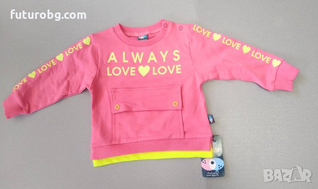 Сет за бебе момиче 2 части в розово с щампа, снимка 2 - Комплекти за бебе - 34188977