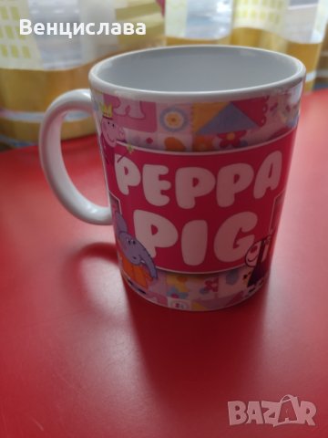 Керамични чаши Пепа пиг, снимка 3 - Прибори, съдове, шишета и биберони - 40850960