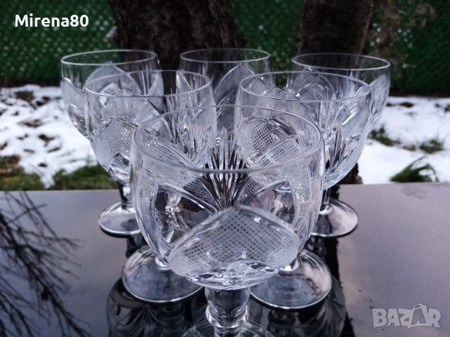 * РАМОНА * - кристален сервиз за вино, снимка 2 - Сервизи - 53418622