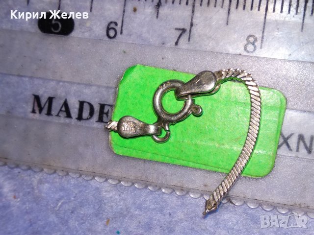 СТАРА СРЕБЪРНА ИТАЛИАНСКА ЗАКОПЧАЛКА КАРАБИНКА За КОЛИЕ ГРИВНА СИНДЖИРЧЕ СРЕБРО 925 ПРОБА 38225