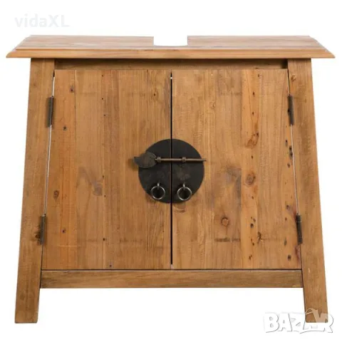 vidaXL Тоалетка за баня рециклирана борова дървесина масив 70x32x63 см（SKU: 246035）, снимка 2 - Гардероби - 56077374