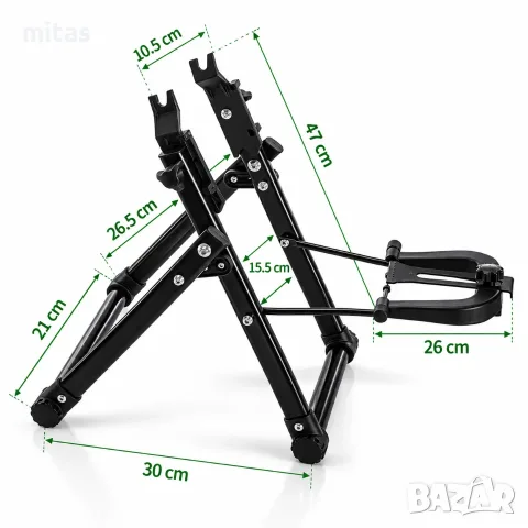 Стенд за центроване на велосипедни капли MARTAR, Стоманен, Настолен, 16"–29", снимка 5 - Аксесоари за велосипеди - 52259743