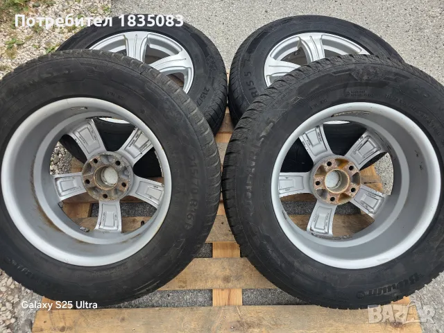 Лети джанти 16ки 5х114.3 Kia + зимни гуми 215/70/16 Barum, снимка 8 - Гуми и джанти - 55848302