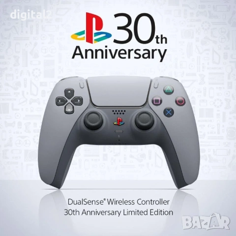 Безжичен контролер DualSense - 30th Anniversary, Limited Edition Нов, снимка 2 - PlayStation конзоли - 53634085