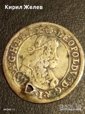 Сребърна монета 6 кройцера 1674г. Леополд първи Прага Бохемия за КОЛЕКЦИЯ 52571, снимка 4 - Нумизматика и бонистика - 53097781