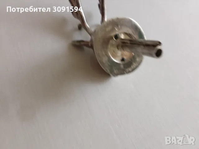 Винтидж тапа,запушалка  рядка кралска глава на елен~ Посребърна за наливане на вино/уиски , снимка 7 - Антикварни и старинни предмети - 49639305