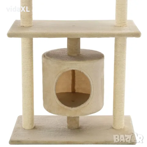 vidaXL Котешко дърво със сизалени стълбове, 95 см, бежово, снимка 7 - За котки - 56146232