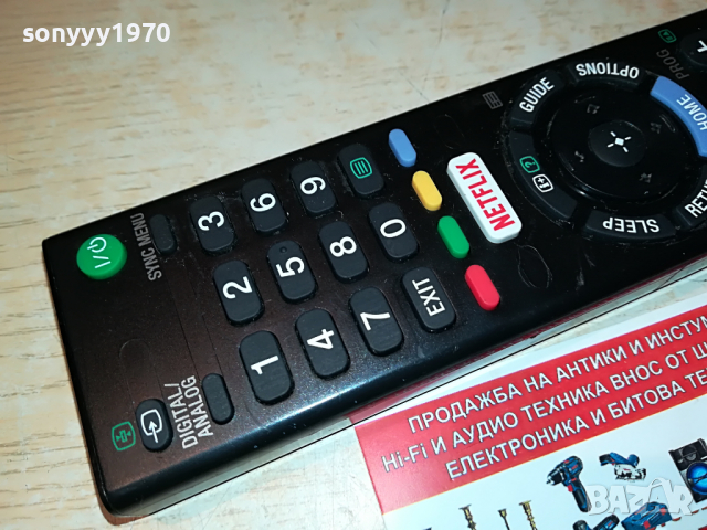 SONY RMT-TX102D NETFLIX REMOTE-ВНОС FRANCE 2303222025, снимка 7 - Дистанционни - 36211076