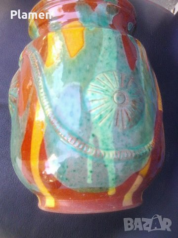 Керамична ваза гърне, снимка 6 - Антикварни и старинни предмети - 42367632