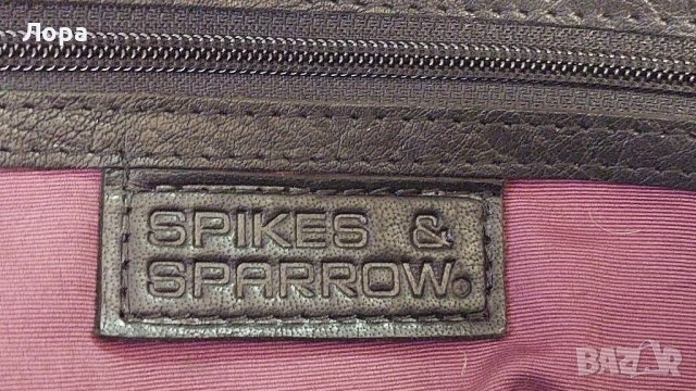 Дамска чанта SPIKES & SPARROW естествена кожа , снимка 10 - Чанти - 44240434